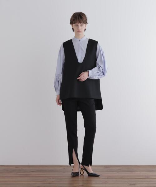 LE PHIL（ルフィル）の「◆スキューバーダンボールジレ（ベスト・レディース・ブラック/ホワイト/ネイビー・F）」の9枚目の写真