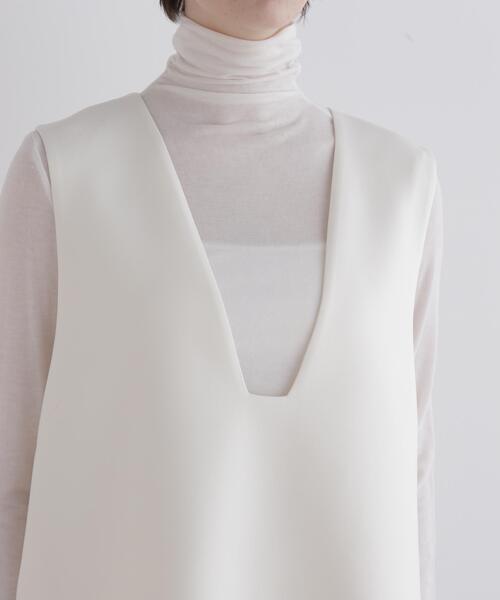 LE PHIL（ルフィル）の「◆スキューバーダンボールジレ（ベスト・レディース・ブラック/ホワイト/ネイビー・F）」の16枚目の写真