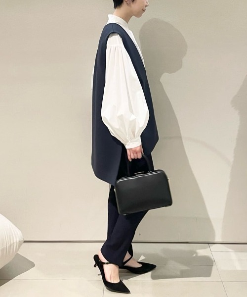 LE PHIL（ルフィル）の「◆スキューバーダンボールジレ（ベスト・レディース・ブラック/ホワイト/ネイビー・F）」の7枚目の写真