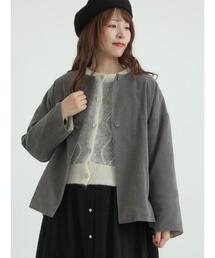 TSUHARU by Samansa Mos2 | コール天ノーカラージャケット(ノーカラージャケット)