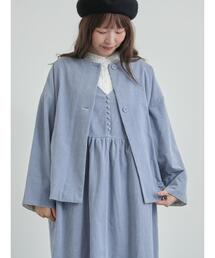 TSUHARU by Samansa Mos2（ツハルバイサマンサモスモス）の「コール天ノーカラージャケット（ノーカラージャケット）」