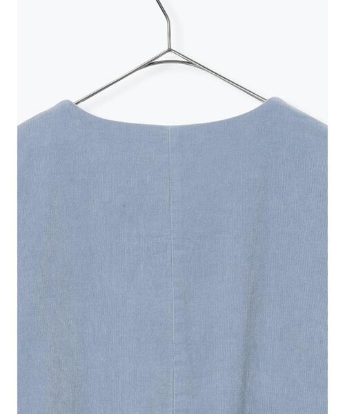 TSUHARU by Samansa Mos2（ツハルバイサマンサモスモス）の「コール天ノーカラージャケット（ノーカラージャケット・レディース・グレー/ブルー/ベージュ・F）」の15枚目の写真