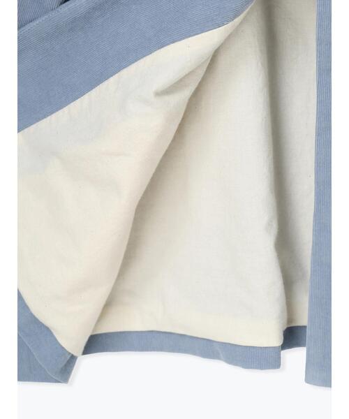 TSUHARU by Samansa Mos2（ツハルバイサマンサモスモス）の「コール天ノーカラージャケット（ノーカラージャケット・レディース・グレー/ブルー/ベージュ・F）」の10枚目の写真