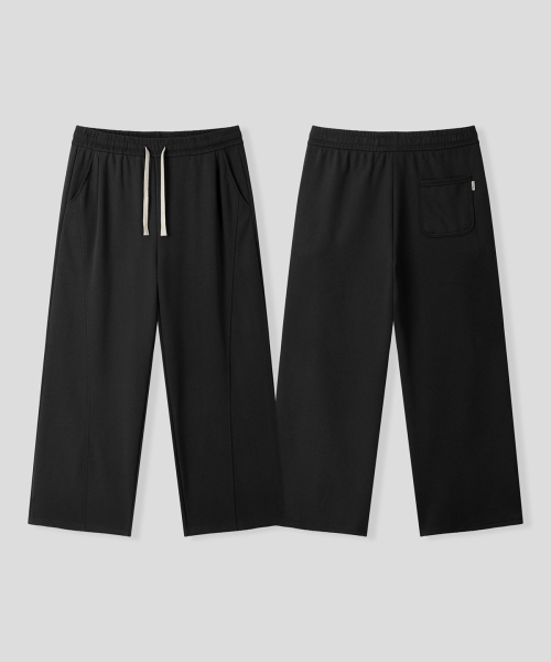 BLACK MOMENT（ブラックモーメント）の「モーメントエッセンシャルワイドパンツ[ブラック]（スウェットパンツ・メンズ・ブラック・SMALL/MEDIUM/LARGE）」の4枚目の写真