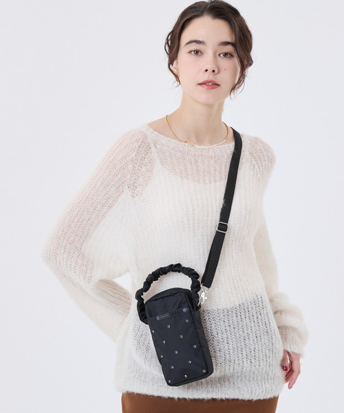 LeSportsac(レスポートサック)の「GH MINI PHONE XBODY ビジューブラックグレー(ショルダーバッグ・レディース・ブラック・FREE)」の1枚目の写真