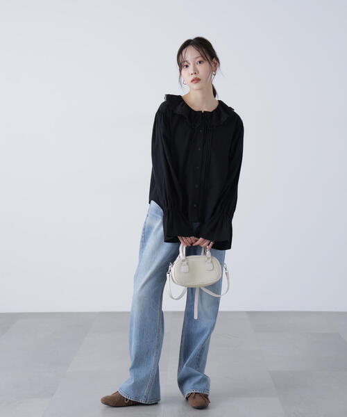 FREE'S MART(フリーズマート)の「◆フリルカラーブラウス(シャツ/ブラウス・レディース・ホワイト/ブラック/ホワイト系その他・FREE)」の8枚目の写真