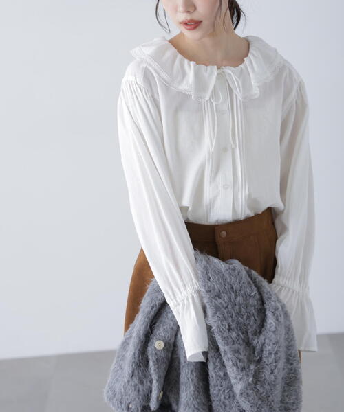 FREE'S MART(フリーズマート)の「◆フリルカラーブラウス(シャツ/ブラウス・レディース・ホワイト/ブラック/ホワイト系その他・FREE)」の15枚目の写真