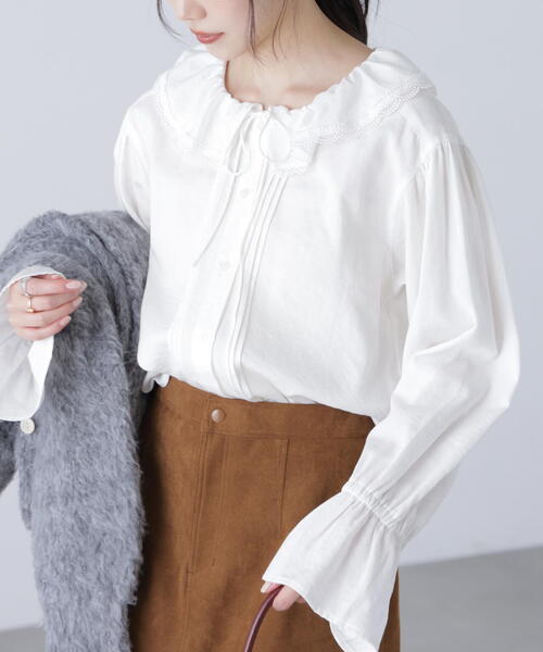 FREE'S MART(フリーズマート)の「◆フリルカラーブラウス(シャツ/ブラウス・レディース・ホワイト/ブラック/ホワイト系その他・FREE)」の16枚目の写真