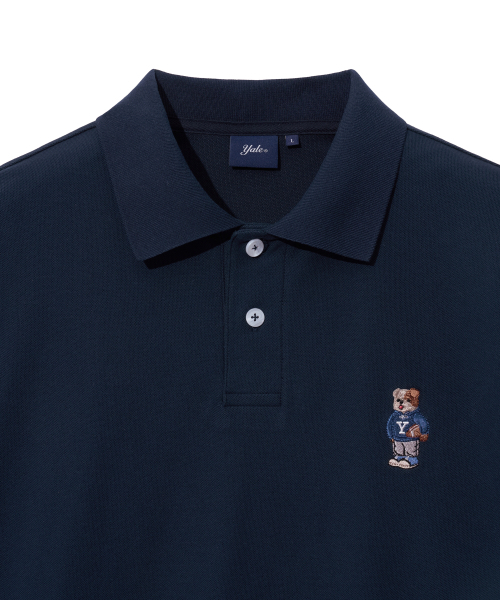 YALE(イェール)の「オーバーサイズ刺繍ダンクイックドライピケポロシャツネイビー(ポロシャツ・レディース・その他・MEDIUM/SMALL/X-SMALL)」の3枚目の写真