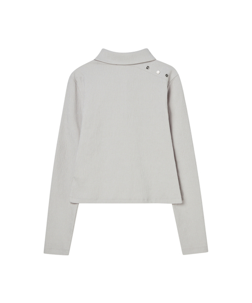 NYXX(エヌワイエックスエックス)の「SCRIBBLE COLLAR LONGSLEEVE LIGHT GRAY(Tシャツ/カットソー・レディース・その他・FREE)」の3枚目の写真