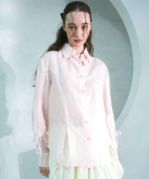 Vivacious(ビバシャス)の「Citrus Shirring Point Shirt BLUE(シャツ/ブラウス・レディース・ブルー・FREE)」の2枚目の写真