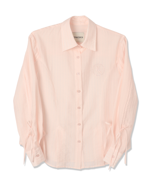 Vivacious(ビバシャス)の「Citrus Shirring Point Shirt BLUE(シャツ/ブラウス・レディース・ブルー・FREE)」の5枚目の写真