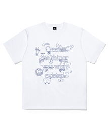 ウィッシュティングスプリンティング半袖Tシャツホワイト