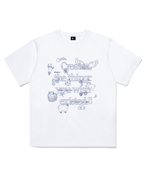 PAGESIISII(ページシシ)の「ウィッシュティングスプリンティング半袖Tシャツホワイト(Tシャツ/カットソー・レディース・その他・SMALL/MEDIUM/LARGE)」の2枚目の写真