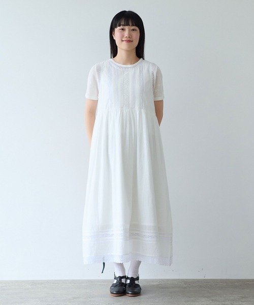 bulle de savon（ビュルデサボン）の「antique lace summer dress（ワンピース・レディース・チャコールグレー/ホワイト・FREE）」の19枚目の写真
