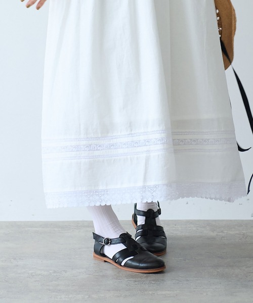 bulle de savon（ビュルデサボン）の「antique lace summer dress（ワンピース・レディース・チャコールグレー/ホワイト・FREE）」の22枚目の写真