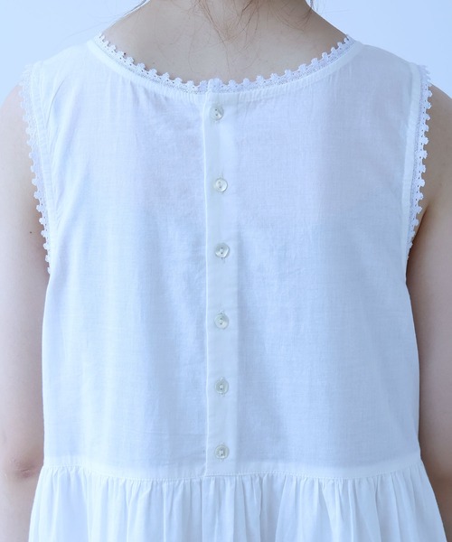 bulle de savon（ビュルデサボン）の「antique lace summer dress（ワンピース・レディース・チャコールグレー/ホワイト・FREE）」の11枚目の写真