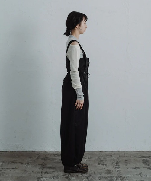 merrylatte（メリーラテ）の「twill parachute overalls（サロペット/オーバーオール・レディース・ブラック・FREE）」の17枚目の写真