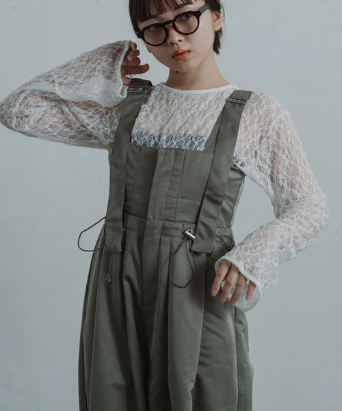 merrylatte（メリーラテ）の「twill parachute overalls（サロペット/オーバーオール・レディース・ブラック・FREE）」の14枚目の写真