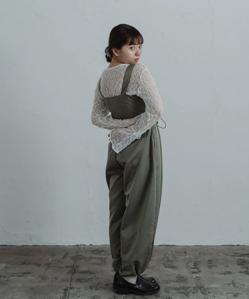 merrylatte（メリーラテ）の「twill parachute overalls（サロペット/オーバーオール・レディース・ブラック・FREE）」の13枚目の写真