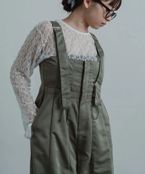 merrylatte（メリーラテ）の「twill parachute overalls（サロペット/オーバーオール・レディース・ブラック・FREE）」の12枚目の写真