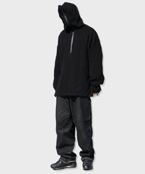 RESPECT（リスペクト）の「half zip up wool blend knit hood（ニット/セーター・メンズ・その他・MEDIUM/LARGE）」の6枚目の写真