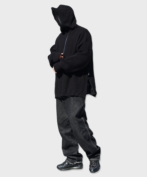 RESPECT（リスペクト）の「half zip up wool blend knit hood（ニット/セーター・メンズ・その他・MEDIUM/LARGE）」の7枚目の写真