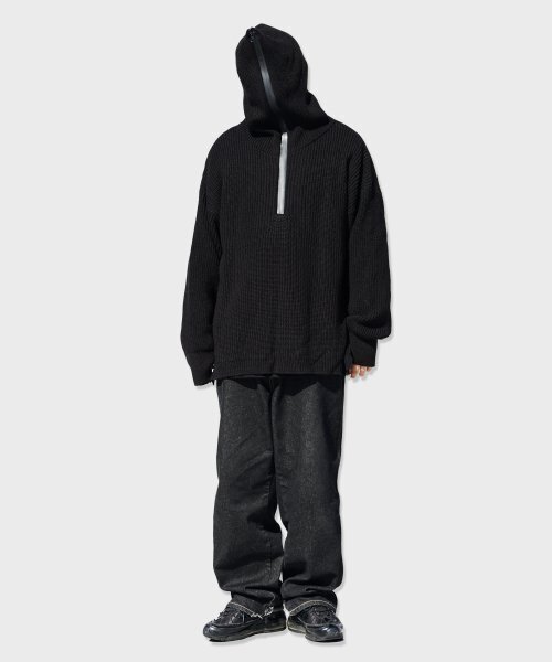 RESPECT（リスペクト）の「half zip up wool blend knit hood（ニット/セーター・メンズ・その他・MEDIUM/LARGE）」の8枚目の写真