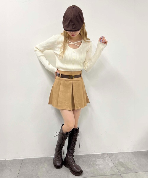 PHILLY（フィリー）の「クロスデザインピチニット（ニット/セーター・レディース・アイボリー/ブラック・FREE）」の5枚目の写真