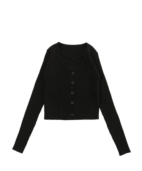 PHILLY（フィリー）の「クロスデザインピチニット（ニット/セーター・レディース・アイボリー/ブラック・FREE）」の10枚目の写真