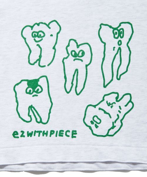 PIECEMAKER(ピースメーカー)の「TEETH SWEAT CROP HOODIE (WHITE MELANGE)(パーカー・レディース・その他・FREE)」の3枚目の写真