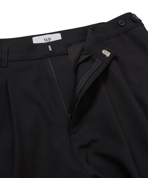 WEST GRAND BOULEVARD（ウエストグランドブルバード）の「リブレ ワイドツータックウールブレンドスラックス BLACK（スラックス・レディース・その他・MEDIUM/SMALL/LARGE）」の4枚目の写真