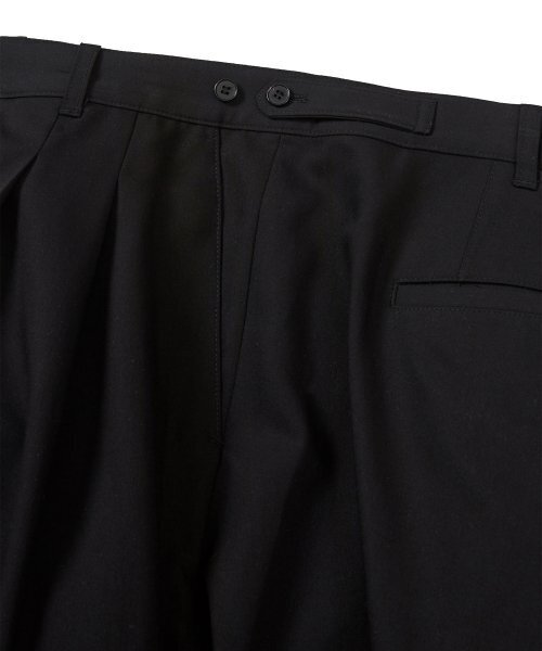 WEST GRAND BOULEVARD（ウエストグランドブルバード）の「リブレ ワイドツータックウールブレンドスラックス BLACK（スラックス・レディース・その他・MEDIUM/SMALL/LARGE）」の7枚目の写真
