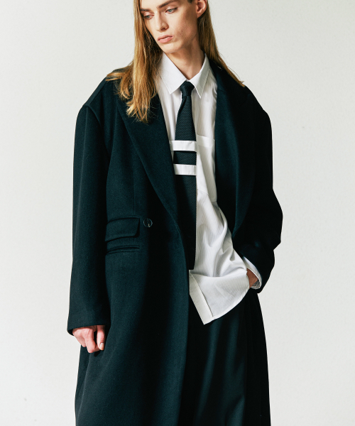 S SY(エスエスワイ)の「ウールブレンドマキシマルダブルコートブラック(チェスターコート・メンズ・その他・MEDIUM/LARGE)」の4枚目の写真