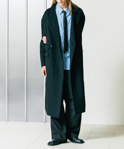 S SY(エスエスワイ)の「ウールブレンドマキシマルダブルコートブラック(チェスターコート・メンズ・その他・MEDIUM/LARGE)」の6枚目の写真