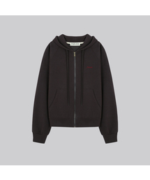 Logo embroidered hoodie zip up [FRFA02LT10]_2color