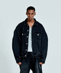 Thong Denim Jacket - Black