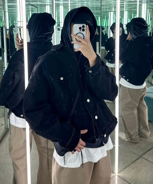 51%(フィフティーワンパーセント)の「Thong Denim Jacket - Black(デニムジャケット・メンズ・その他・SMALL/MEDIUM/LARGE)」の7枚目の写真