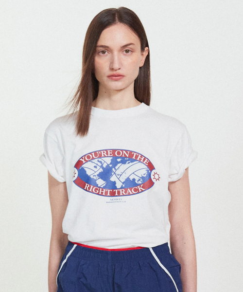 MENASOO(ミナス)の「Right Track T Shirt_White(Tシャツ/カットソー・レディース・ホワイト・1/2/3)」の2枚目の写真