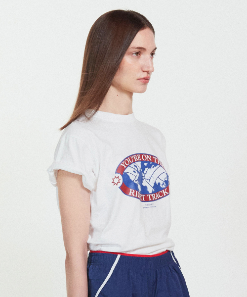MENASOO(ミナス)の「Right Track T Shirt_White(Tシャツ/カットソー・レディース・ホワイト・1/2/3)」の3枚目の写真