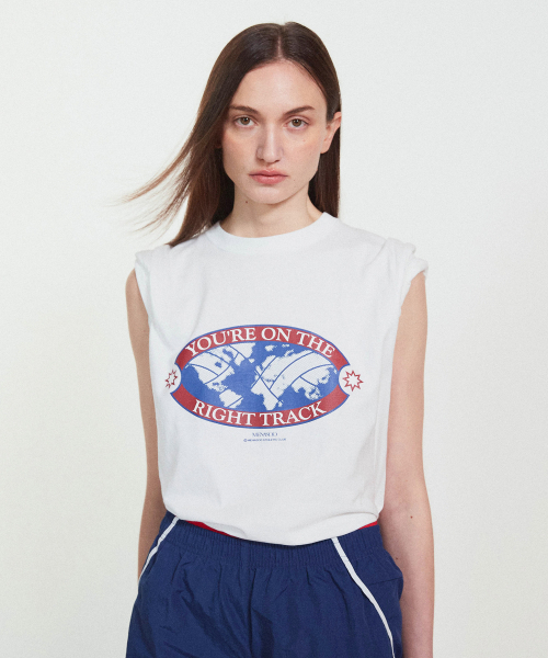 MENASOO(ミナス)の「Right Track T Shirt_White(Tシャツ/カットソー・レディース・ホワイト・1/2/3)」の5枚目の写真