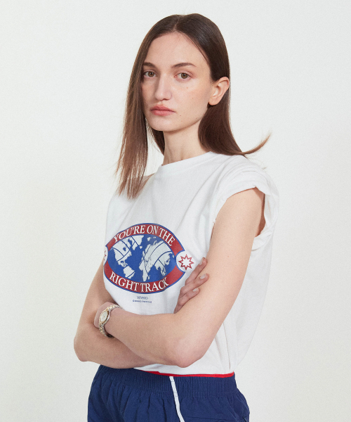 MENASOO(ミナス)の「Right Track T Shirt_White(Tシャツ/カットソー・レディース・ホワイト・1/2/3)」の6枚目の写真