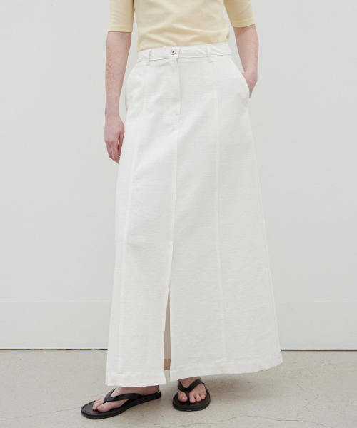 LEVAR(レバー)の「Cotton Slub Maxi Skirt - Off White(スカート・レディース・その他・SMALL/MEDIUM)」の2枚目の写真