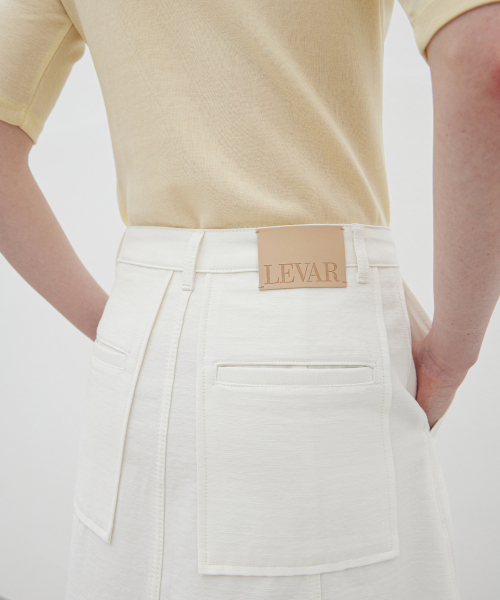 LEVAR(レバー)の「Cotton Slub Maxi Skirt - Off White(スカート・レディース・その他・SMALL/MEDIUM)」の4枚目の写真