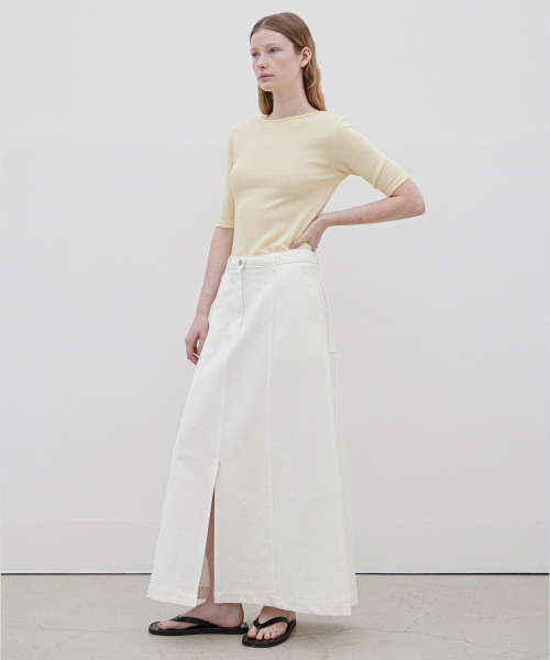 LEVAR(レバー)の「Cotton Slub Maxi Skirt - Off White(スカート・レディース・その他・SMALL/MEDIUM)」の5枚目の写真