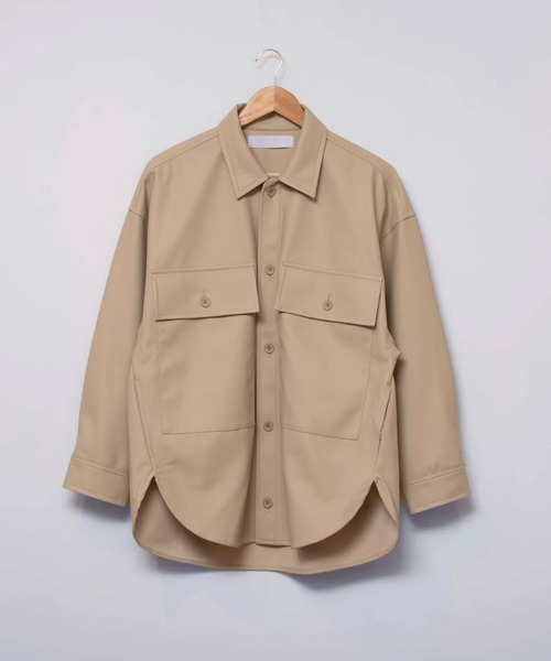 A blends(エイブレンズ)の「A blends フェイクレザーラムスキンCPO(その他アウター・メンズ・ブラック/グレー/ベージュ・LARGE/MEDIUM)」の1枚目の写真