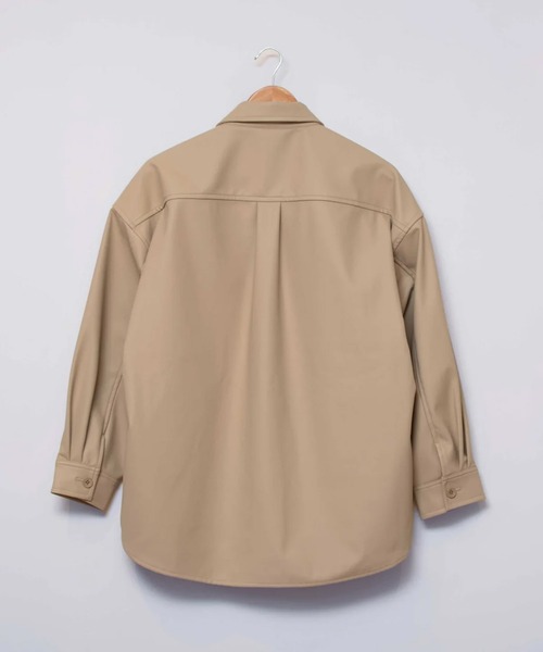 A blends(エイブレンズ)の「A blends フェイクレザーラムスキンCPO(その他アウター・メンズ・ブラック/グレー/ベージュ・LARGE/MEDIUM)」の6枚目の写真