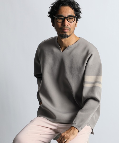 WASHABLE KEY NECK KNIT：自宅で洗える ウォッシャブル キーネック