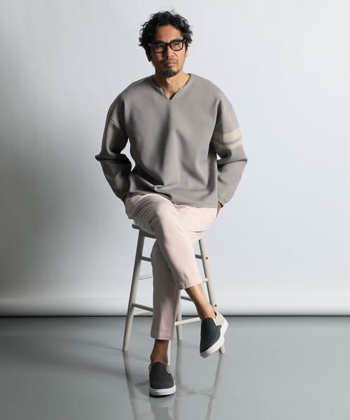 WASHABLE KEY NECK KNIT：自宅で洗える ウォッシャブル キーネック