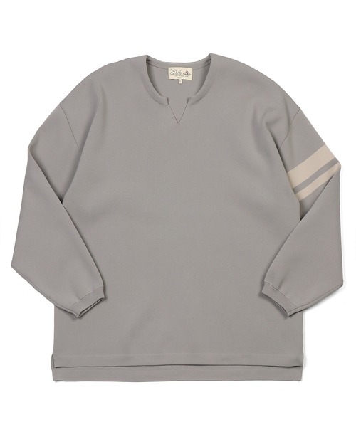 The DUFFER of ST.GEORGE（ザダファーオブセントジョージ）の「WASHABLE KEY NECK KNIT：自宅で洗える ウォッシャブル キーネックニット（ニット/セーター・メンズ・ライトグレー/ブラック/ネイビー/アッシュグレー・MEDIUM/X-LARGE/LARGE）」の13枚目の写真